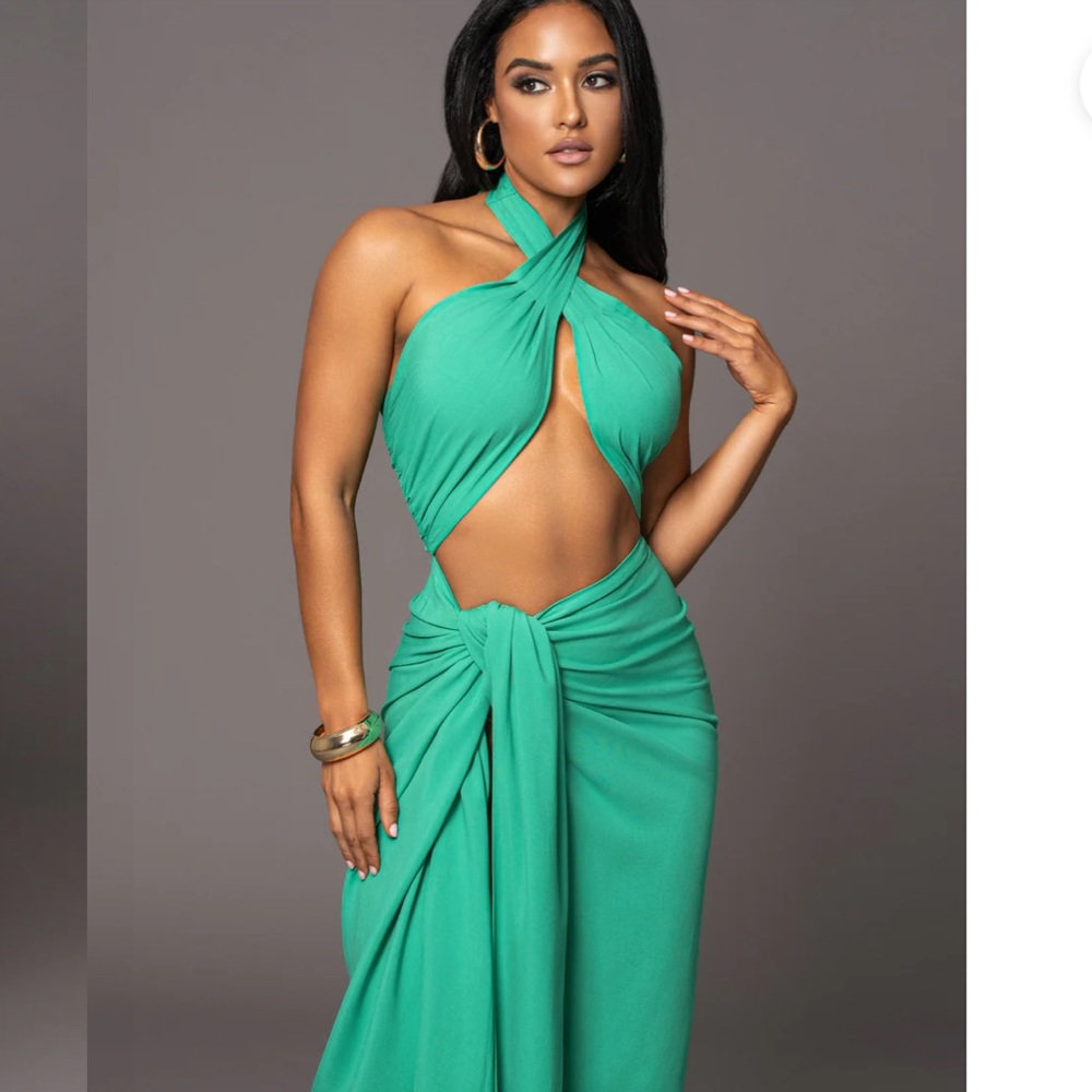 JLux Label Green Sahara Dress